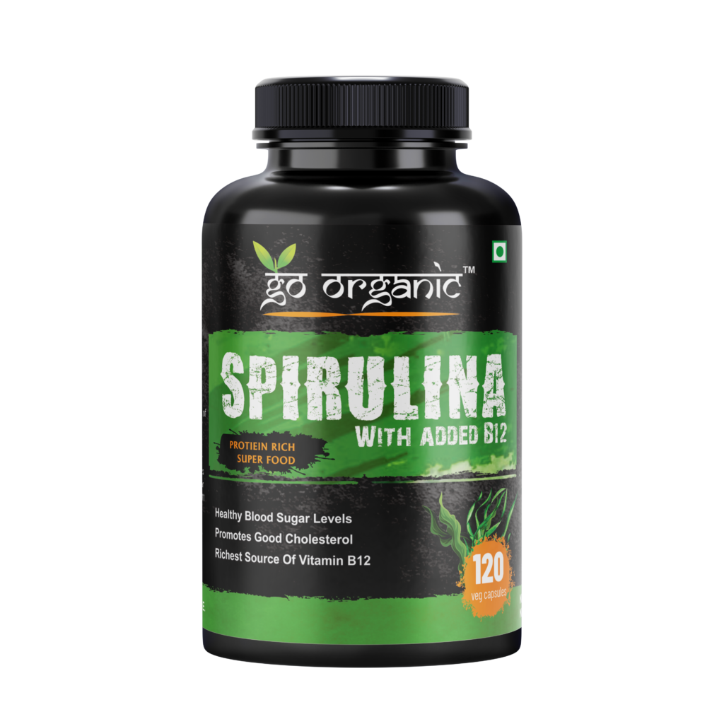 Go Organic Organic Spirulina Capsules Most Bioavailable Protein